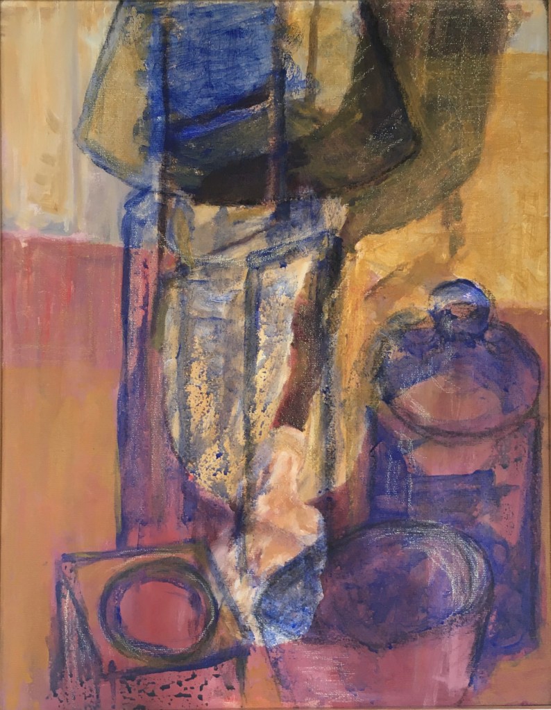 Blue Lamp and Jars
H51 W41